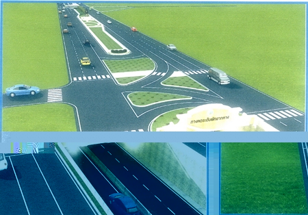 An artist’s rendering of the proposed tunnel under the Sukhumvit and Central Road intersection.